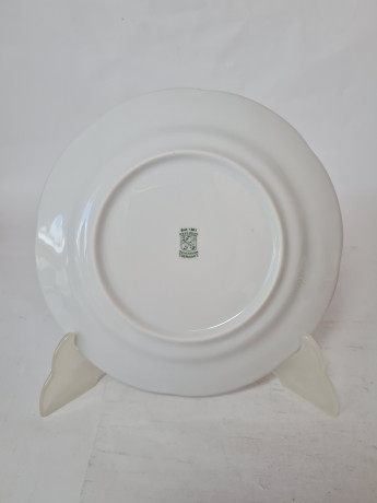 Набор тарелок винтажный Schumann, белый фарфор с фактурным узором, 8 шт х 19,5 x 2 см, Германия, 1960-70гг.