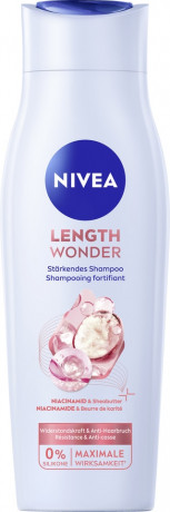 NIVEA Length Wonder Starkendes Shampoo, 250 ml, Нивеа Шампунь укрепляющий для длинных волос, ниацинамид и масло ши, против ломкости и секущихся кончиков, 250 мл