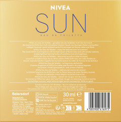 NIVEA SUN EdT, 30 ml, Нивеа Туалетная вода с ароматом солнцезащитного крема NIVEA SUN, летние ноты, 30 мл