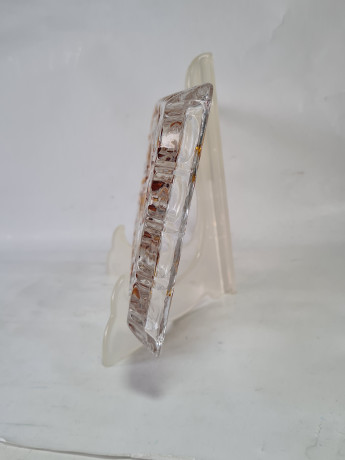 Поднос винтажный Im Stil Walther Glas, желтый декор, стекло, 30,5 x 14 x 2 см, Германия, 1960-70гг.