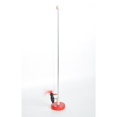 Holzspielzeug Klopfspecht schwarz mit roter Feder Деревянная игрушка дятел черный с красным пером