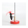 Holzspielzeug Klopfspecht schwarz mit roter Feder Деревянная игрушка дятел черный с красным пером