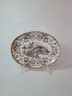 Ironstone Винтажное овальное блюдо в бело-черных тонах "Пейзаж", 32см х 25см, Англия, 1970-80гг.