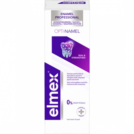 elmex Zahnschmelz Professional Opti-Schmelz Mundspuelung, Ополаскиватель Professional Opti-Schmelz с фторидом и хлоридом олова для защиты эмали, 400 мл