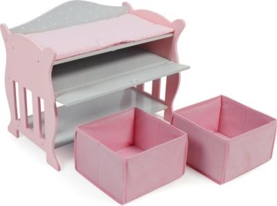 CHIC 2000 Wickeltisch mit 3 Staufachern Puntos grey Пеленальный столик с 3 отделениями для хранения Puntos серый