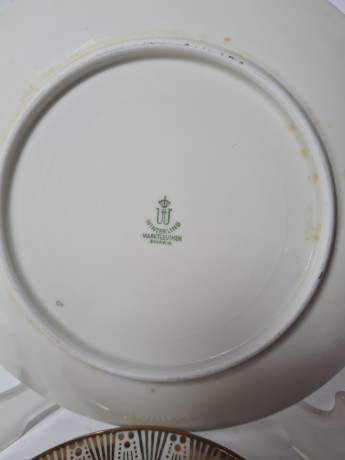 Winterling Marktleuthen Bavaria Чайное трио "Полевые цветы" c позолоченным узором, Германия, 1960-70гг.