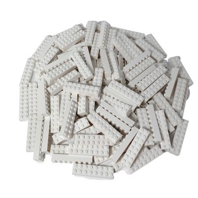 LEGO LEGO 2x8 Steine Weiss - 500 Stueck - White Bricks 3007 Белые кирпичи LEGO 2x8 — 500 штук — Белые кирпичи 3007