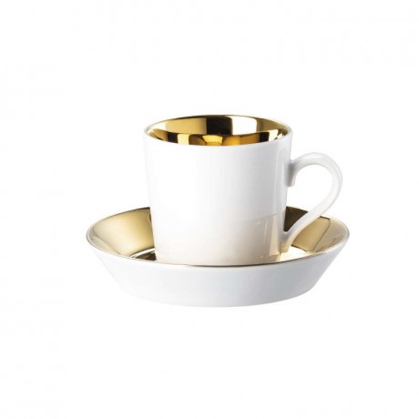 Arzberg Arzberg Tric Sunshine - Gold titanisiert Espressoobertasse 0,10 L mit Untertasse 10 cm Arzberg Tric Sunshine - Чашка для эспрессо с титановым покрытием 0,10 л с блюдцем 10 см