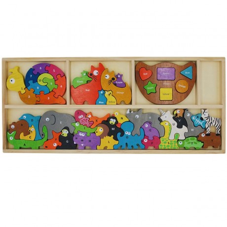 LK Trend  Style Kinderpuzzle 4-in-1 Lernspiel Megaset ABC Детская головоломка 4 в 1 развивающая игра Мегасет Азбука