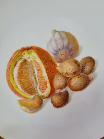 Thomas Bavaria Набор тарелок с изображением фруктов, 3 шт х 19,5 x 2 см, Германия, 1960-70гг.