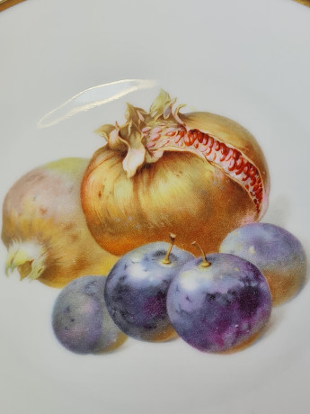 Thomas Bavaria Набор тарелок с изображением фруктов, 3 шт х 19,5 x 2 см, Германия, 1960-70гг.