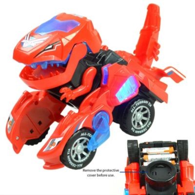 Vicabo Dinosaurier Transforming Spielzeug Auto Transform Dino Spielzeugauto mit Licht und Musik Spielzeugautos fur Kinder Игрушечная машинка-трансформер динозавров Игрушечная машинка-трансформер динозавра со светом и музыкой