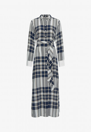 Tommy Hilfiger Shirt dress icon large chk ecru pitch blue Рубашка-платье значок большой chk экрю смола синий