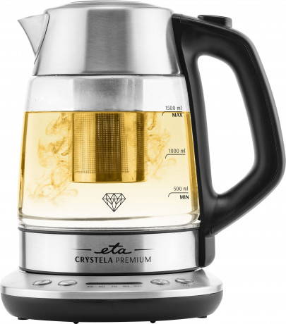 eta eta Wasser-/Teekocher CRYSTELA PREMIUM ETA915390000, 2200 W, stufenlose Temperatureinstellung und KEEP WARM Funktion чайник для воды/чая CRYSTELA PREMIUM ETA915390000, 2200 Вт, бесступенчатая регулировка температуры и функция KEEP WARM