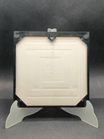 Панно декоративное винтажное "Хайдельсхайм", керамич.плитка, в оловянной раме, 16 х 16 см, Германия, 1970-80гг. 