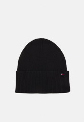 Tommy Hilfiger ESSENTIAL FLAG BEANIE Beanie black ESSENTIAL FLAG BEANIE Шапочка черный