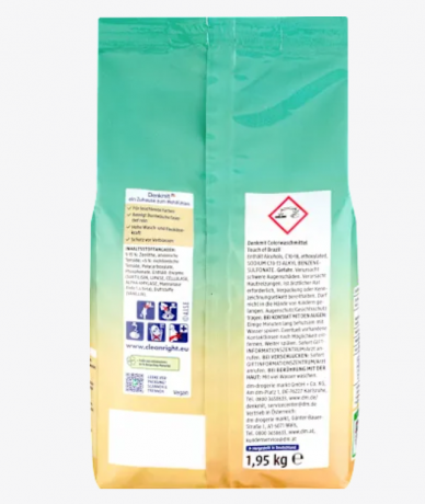 Denkmit Colorwaschmittel Pulver Touch of Brazil, 30 Wl, Порошок для цветного белья (Германия), с тропическим ароматом для яркости цвета и свежести тканей, 1.95 кг (30 стирок)