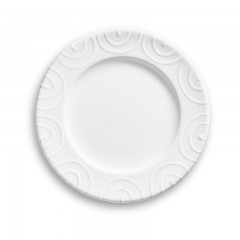 Gmundner Keramik Gmundner Keramik Weissgeflammt Dessertteller / Fruhstucksteller Gourmet d: 18 cm / h: 1,8 cm Керамическая десертная тарелка Gmundner с белым пламенем / тарелка для завтрака для гурманов г: 18 см / высота: 1,8 см
