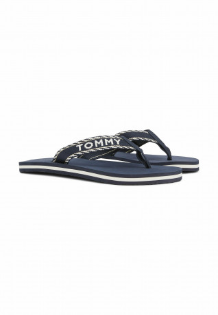 Tommy Hilfiger WEBBING LOGO T-bar sandals space blue WEBBING LOGO Сандалии с Т-образной перемычкой космический синий