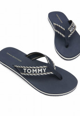 Tommy Hilfiger WEBBING LOGO T-bar sandals space blue WEBBING LOGO Сандалии с Т-образной перемычкой космический синий