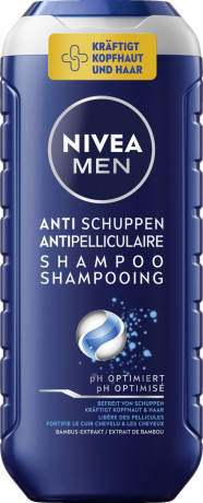 NIVEA MEN Anti Schuppen Shampoo, 250 ml, Нивеа Мужской шампунь против перхоти, экстракт бамбука, до 100% удаление перхоти, 250 мл