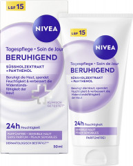 NIVEA Tagespflege beruhigend sensible Haut, 50 ml, Нивеа дневной крем SPF 15 пантенол, экстракт солодки, масло ши успокаивающий 50 мл