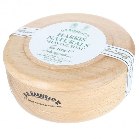 D.R. Harris Natural Shaving Soap in Beech Bowl  Натуральное мыло для бритья в миске из бука