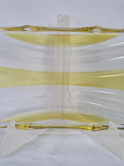 Поднос винтажный Im Stil Walther Glas, фигурный край, стекло, 34 x 15 x 2 см, Германия, 1960-70гг.