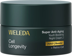 WELEDA Cell Longevity Super Anti-Aging Youth Boosting Night Cream, 50 ml, Ночной антивозрастной крем для лица Youth Boosting с NAD+ Booster и Retino-Cell, 50 мл