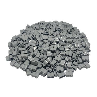 LEGO LEGO 1x2 Steine Hellgrau Modifiziert Log - Brick 30136 NEU - 50x LEGO 1x2 Bricks Light Grey Modified Log — Brick 30136 NEW — 50x