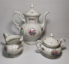 Johann Seltmann Bavaria Vohenstrauss, Иоганн Зельтманн Чайный набор &quot;Вохенштраусс&quot;, 3 предмета, 1949-1955гг.