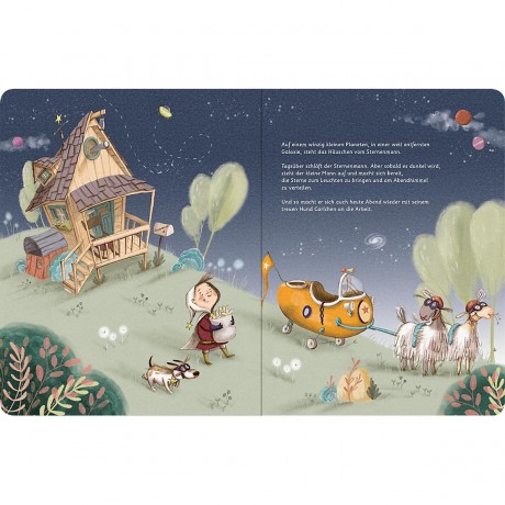 arsEdition Verlag Der Sternenmann und die furchtlose Prinzessin Luna (Pappbilderbuch) Звездный человек и бесстрашная принцесса Луна (книга с картинками)