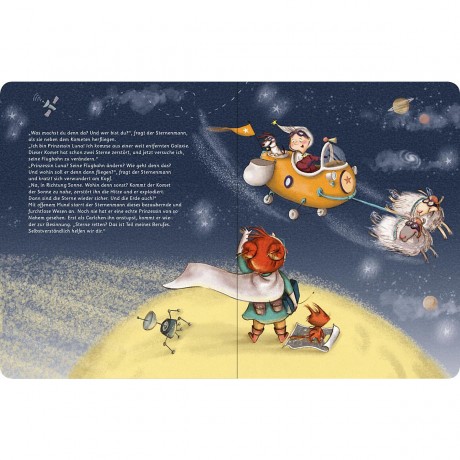 arsEdition Verlag Der Sternenmann und die furchtlose Prinzessin Luna (Pappbilderbuch) Звездный человек и бесстрашная принцесса Луна (книга с картинками)