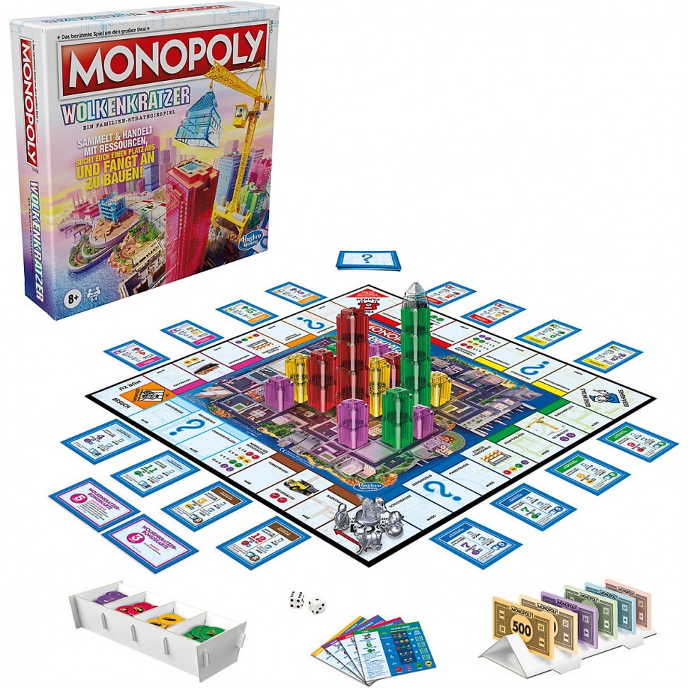 Купить Hasbro Monopoly Wolkenkratzer Монополия небоскреб в интернет-магазине  Diskontshop.eu Германия всего за 3 781 руб. в