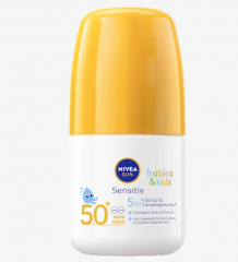 NIVEA SUN Sonnenroller babies &amp; kids sensitiv LSF 50+, Роликовый солнцезащитный крем для младенцев и детей, для чувствительной кожи, SPF 50+, 50 мл