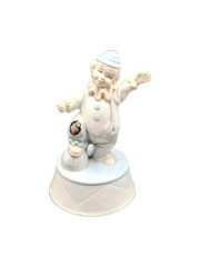 Статуэтка винтажная Classic &quot;Клоун с шаром&quot; в светлых тонах, ручная работа, фарфор, 14 х 7.5 см, Германия, 1960-70гг.