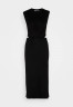 Tommy Hilfiger CUTOUT MIDI DRESS Jersey dress black ПЛАТЬЕ МИДИ С ВЫРЕЗАМИ Платье из джерси черный