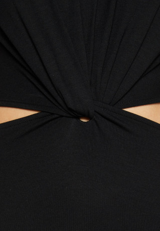 Tommy Hilfiger CUTOUT MIDI DRESS Jersey dress black ПЛАТЬЕ МИДИ С ВЫРЕЗАМИ Платье из джерси черный