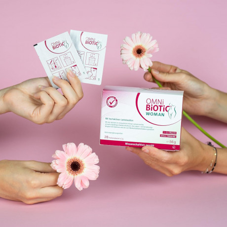 OMNi-BiOTiC WOMAN 14st, Комплекс бактерий Омни Биотик: 4 штамма бактерий для микрофлоры влагалища, Германия, 14 саше