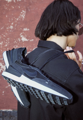 Nike Sportswear WAFFLE ONE Sneaker low black/black-white-orange WAFFLE ONE кроссовки женские низкие черный/черный-белый-оранжевый