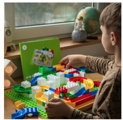 Hubelino 420572 Baukasten Maxi 213 Teile  Дорожка для мячей: макси-конструктор