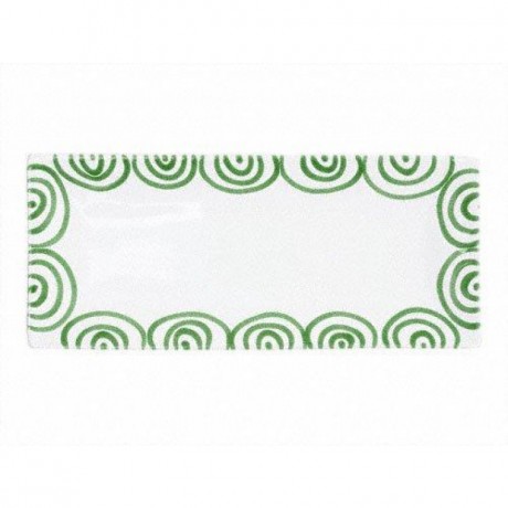 Gmundner Keramik Gmundner Keramik Grungeflammt Platte recheckig 36x15x2,8 cm Gmundner керамическая зеленая пламенная тарелка прямоугольная 36x15x2,8 см