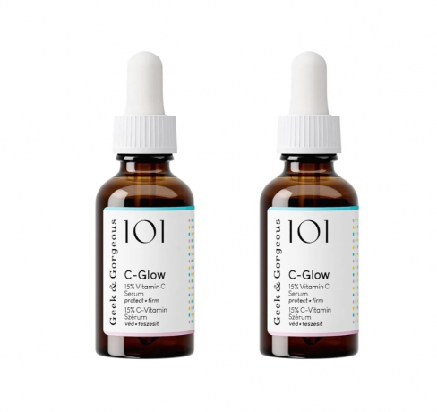 Geek & Gorgeous C-Glow Serum, Сыворотка для лица 15% витамин C, сияние и ровный тон кожи, 30 мл х 2 шт