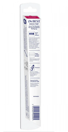 Dr.BEST Classic Hoch-Tief weich Zahnburste 3stk, Мягкая зубная щетка, зубная щетка soft для чувствительных зубов и десен, межзубная очистка, Набор 3 шт