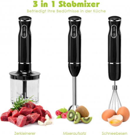 KOMFOTTEU KOMFOTTEU Stabmixer, Handruhrer-Set, mit 3-Klingen-Messer Ручной блендер KOMFOTTEU, набор ручных миксеров, с 3-лезвийным ножом