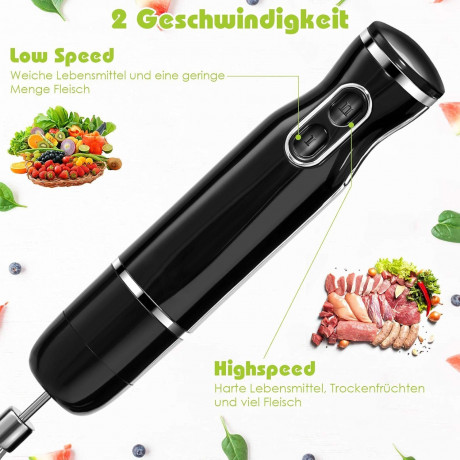 KOMFOTTEU KOMFOTTEU Stabmixer, Handruhrer-Set, mit 3-Klingen-Messer Ручной блендер KOMFOTTEU, набор ручных миксеров, с 3-лезвийным ножом