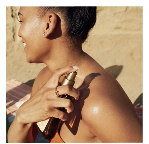 Hawaiian Tropic Glowing Protection Dry Oil Spray LSF 30 180ml, Солнцезащитное сухое спрей-масло для сияния кожи SPF 30, водостойкая формула, тропический аромат,  180мл 