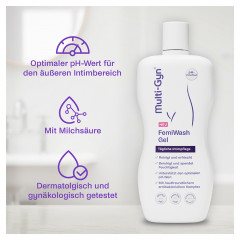 Multi-Gyn FemiWash Набор 2 шт х 220 мл Гель для интимной гигиены, pH 4.2, для чувствительной кожи, без мыла и отдушек