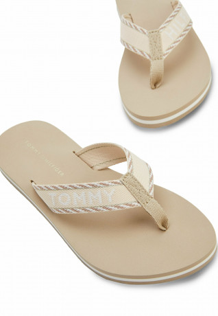 Tommy Hilfiger WEBBING LOGO T-bar sandals sandalwood WEBBING LOGO Сандалии с Т-образной перемычкой сандаловое дерево
