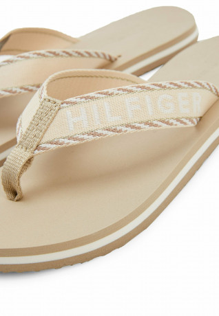 Tommy Hilfiger WEBBING LOGO T-bar sandals sandalwood WEBBING LOGO Сандалии с Т-образной перемычкой сандаловое дерево